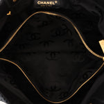 Chanel Woven Raffia Tote Navy and Black AGHW