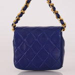 Chanel Micro Belt Bag Blue Lambskin 24K GP
