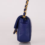 Chanel Micro Belt Bag Blue Lambskin 24K GP