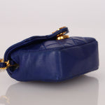 Chanel Micro Belt Bag Blue Lambskin 24K GP