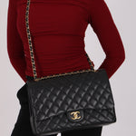 Chanel Maxi Classic Double Flap Black Caviar GHW