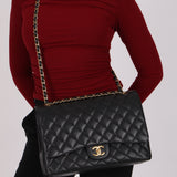 Chanel Maxi Classic Double Flap Black Caviar GHW