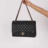 Chanel Maxi Classic Double Flap Black Caviar GHW