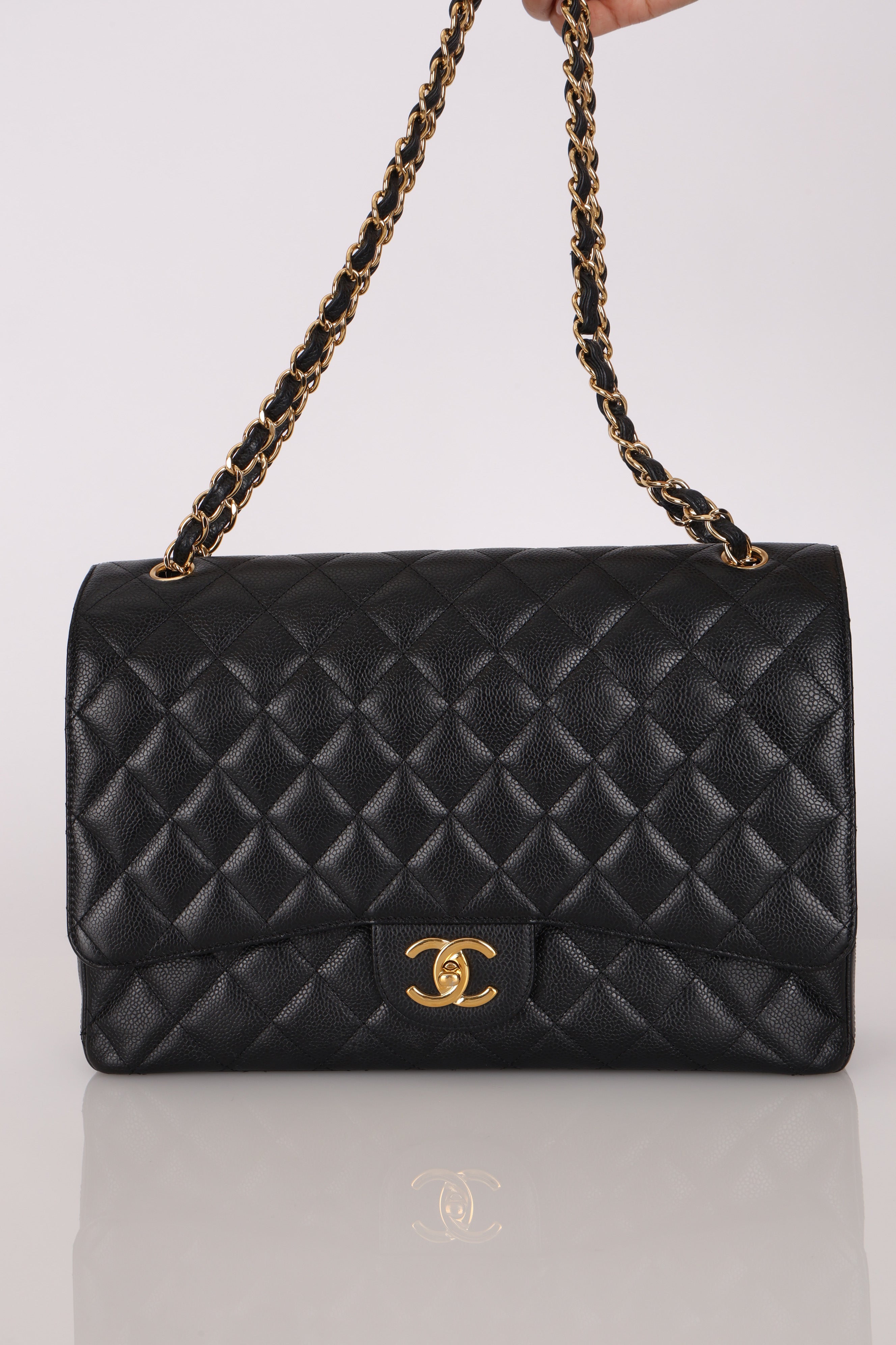 Chanel Maxi Classic Double Flap Black Caviar GHW