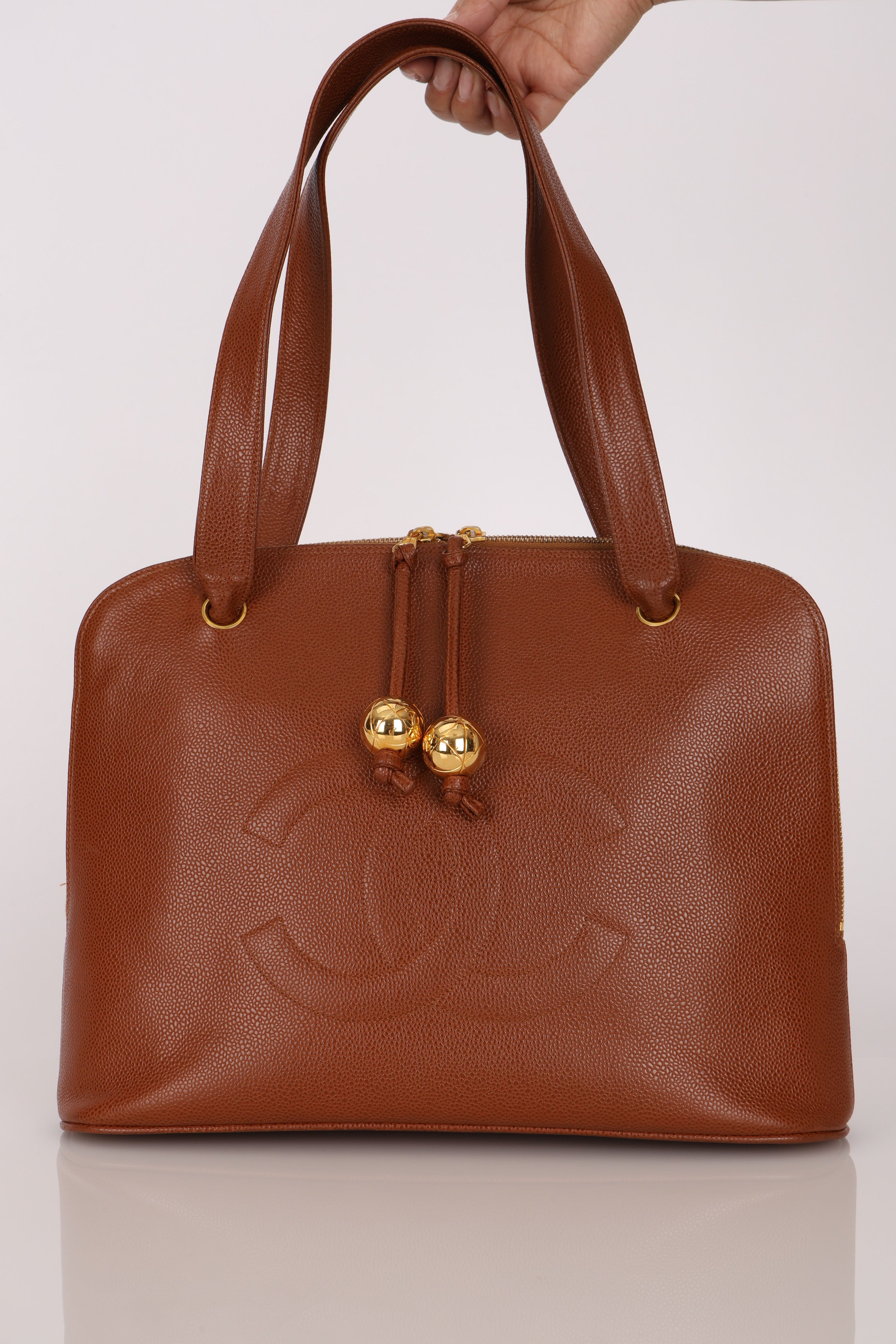 Chanel Timeless CC Shoulder Bag Brown Caviar 24K GP