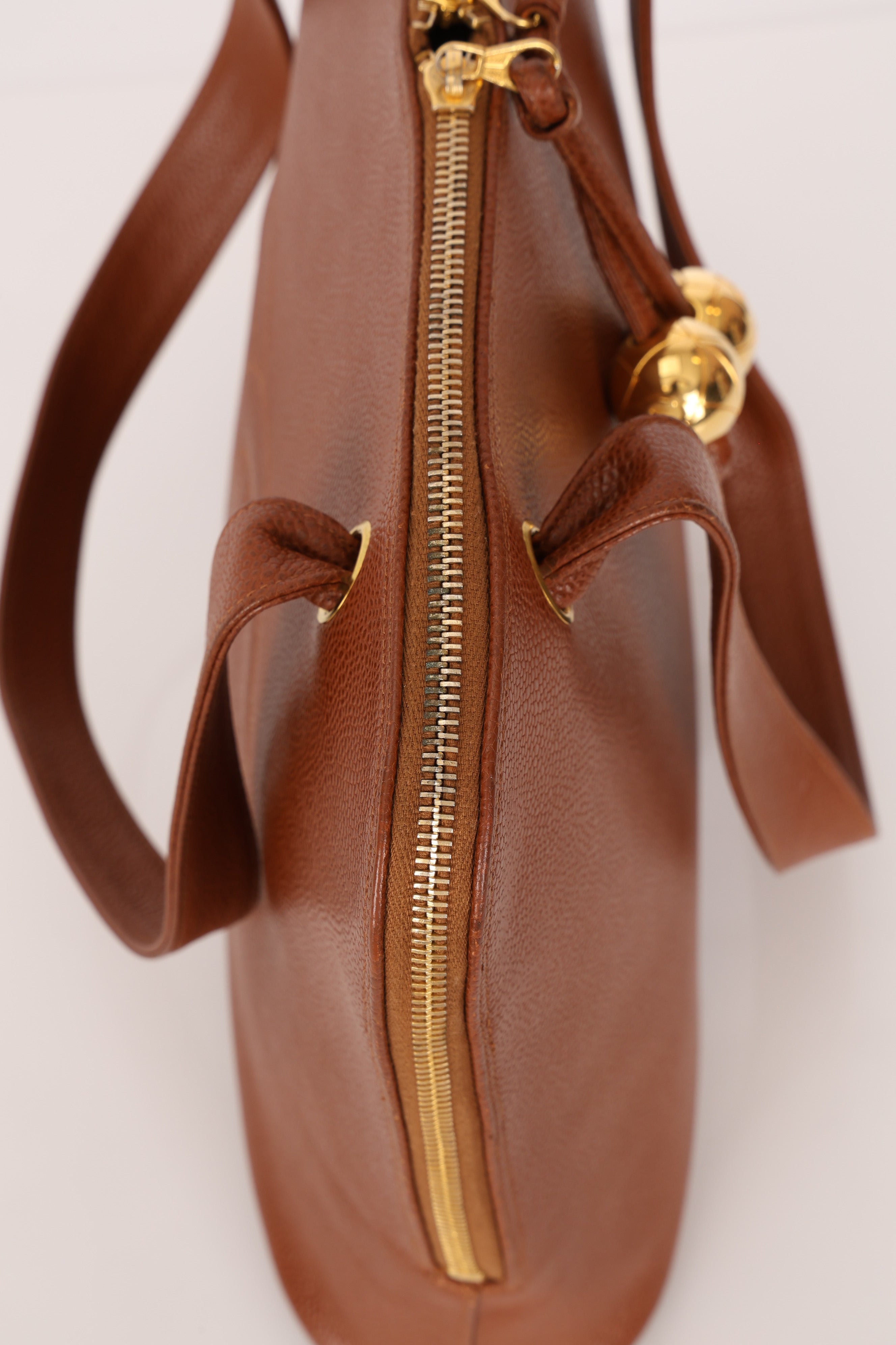 Chanel Timeless CC Shoulder Bag Brown Caviar 24K GP