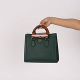 Gucci Small Diana Bamboo Top Handle Tote Green