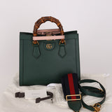 Gucci Small Diana Bamboo Top Handle Tote Green