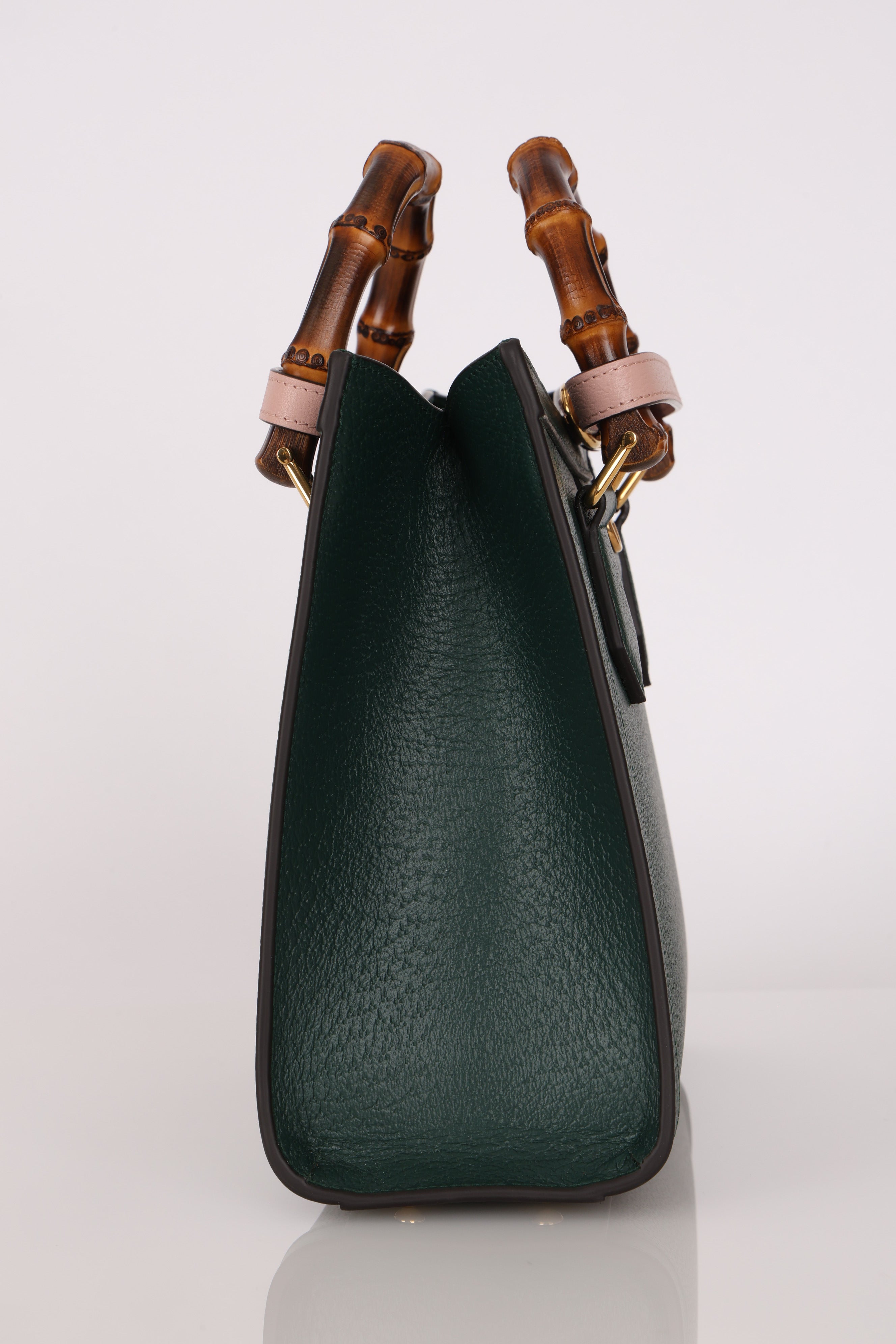 Gucci Small Diana Bamboo Top Handle Tote Green