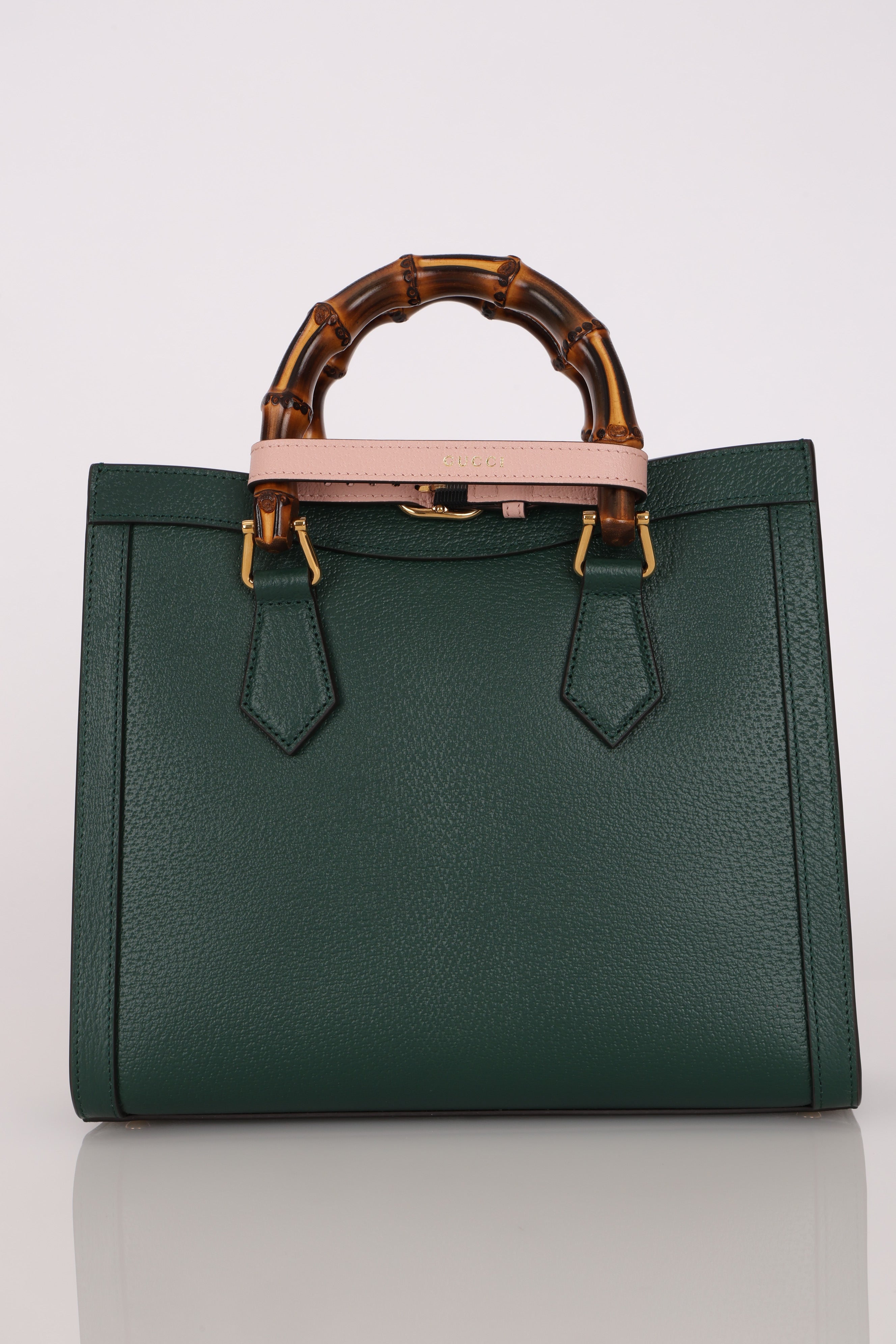 Gucci Small Diana Bamboo Top Handle Tote Green