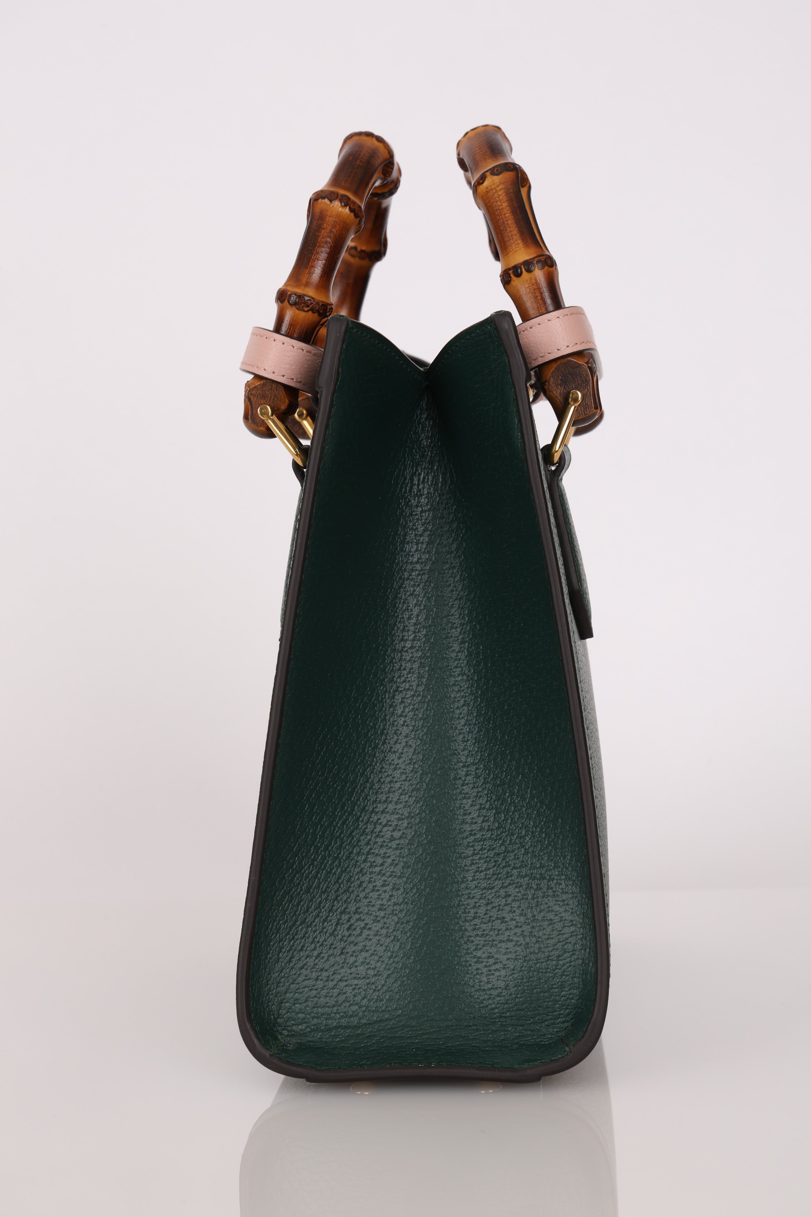 Gucci Small Diana Bamboo Top Handle Tote Green