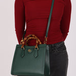 Gucci Small Diana Bamboo Top Handle Tote Green