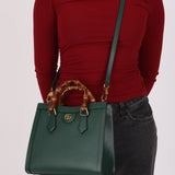 Gucci Small Diana Bamboo Top Handle Tote Green