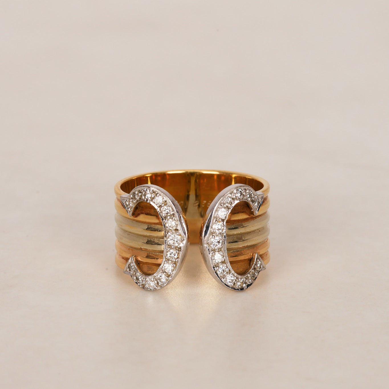 Cartier C de Cartier Diamond Ring, Size US 7.75