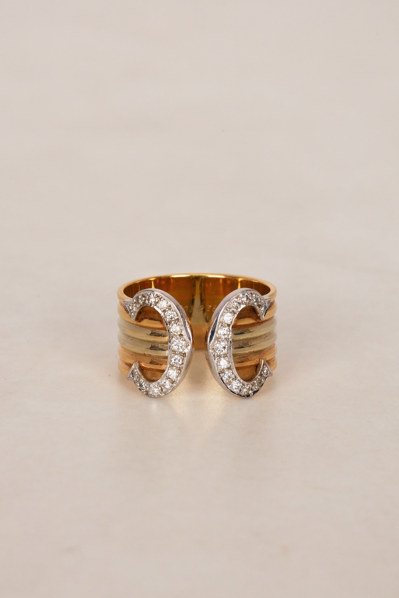 Cartier C de Cartier Diamond Ring, Size US 7.75