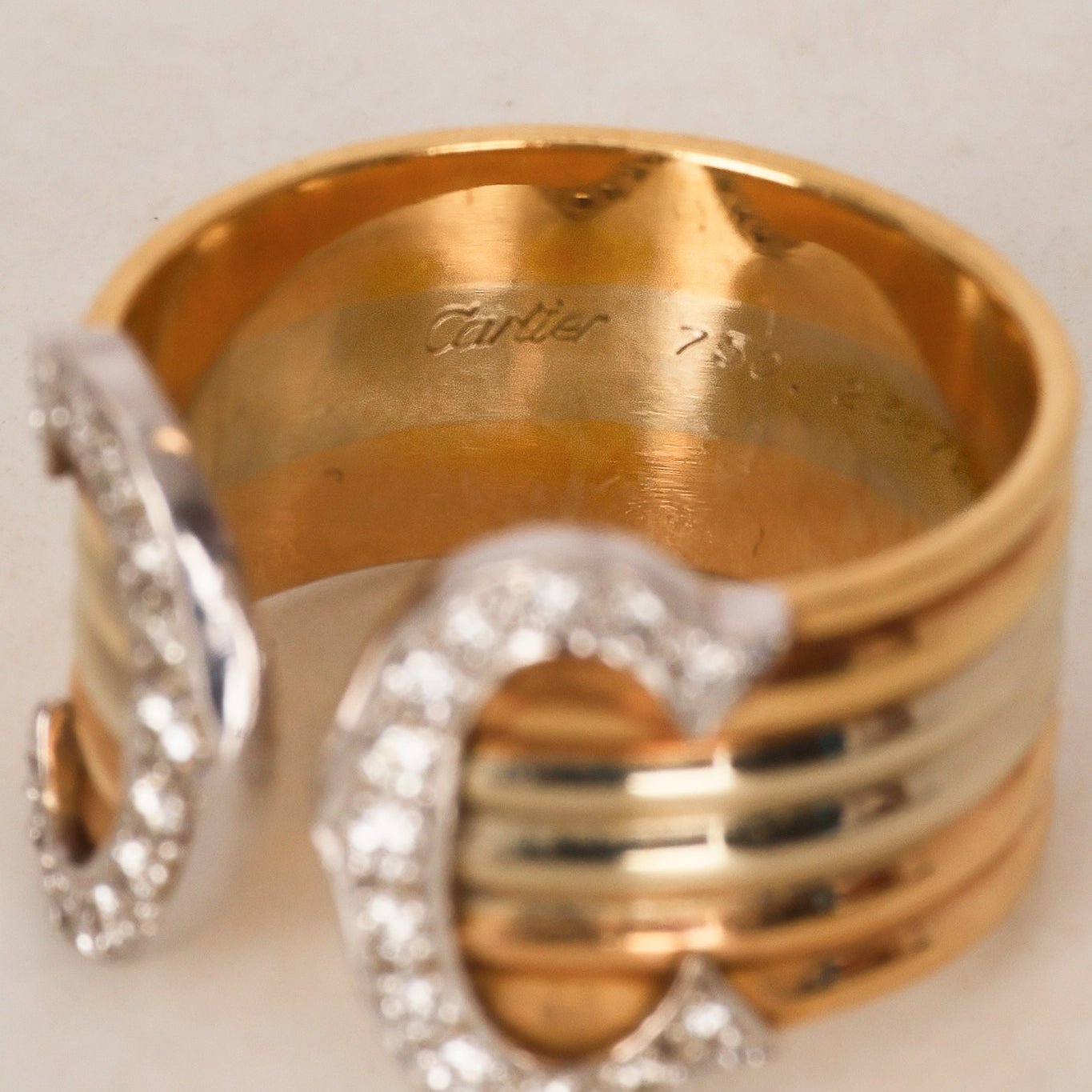 Cartier C de Cartier Diamond Ring, Size US 7.75