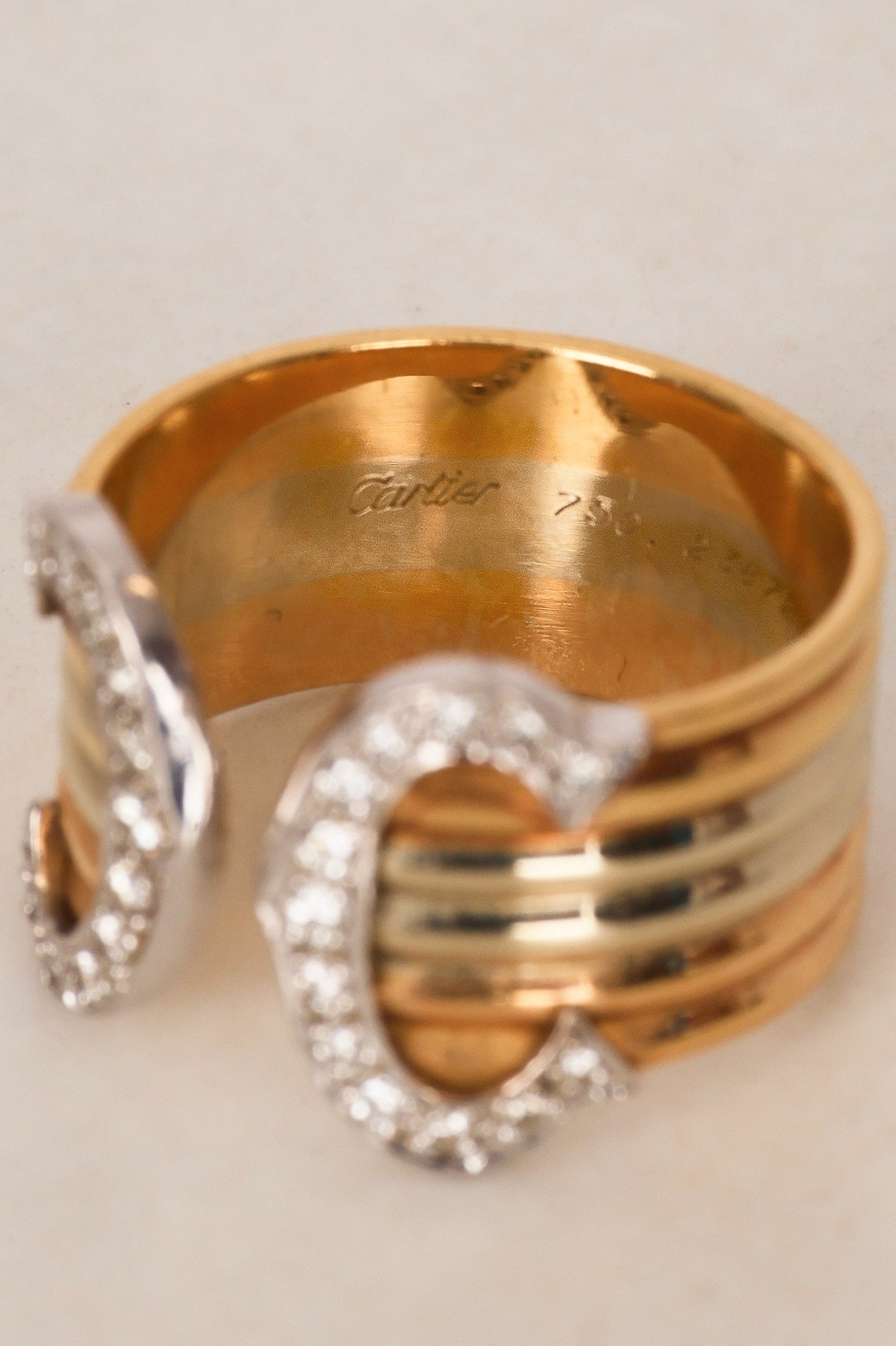 Cartier C de Cartier Diamond Ring, Size US 7.75