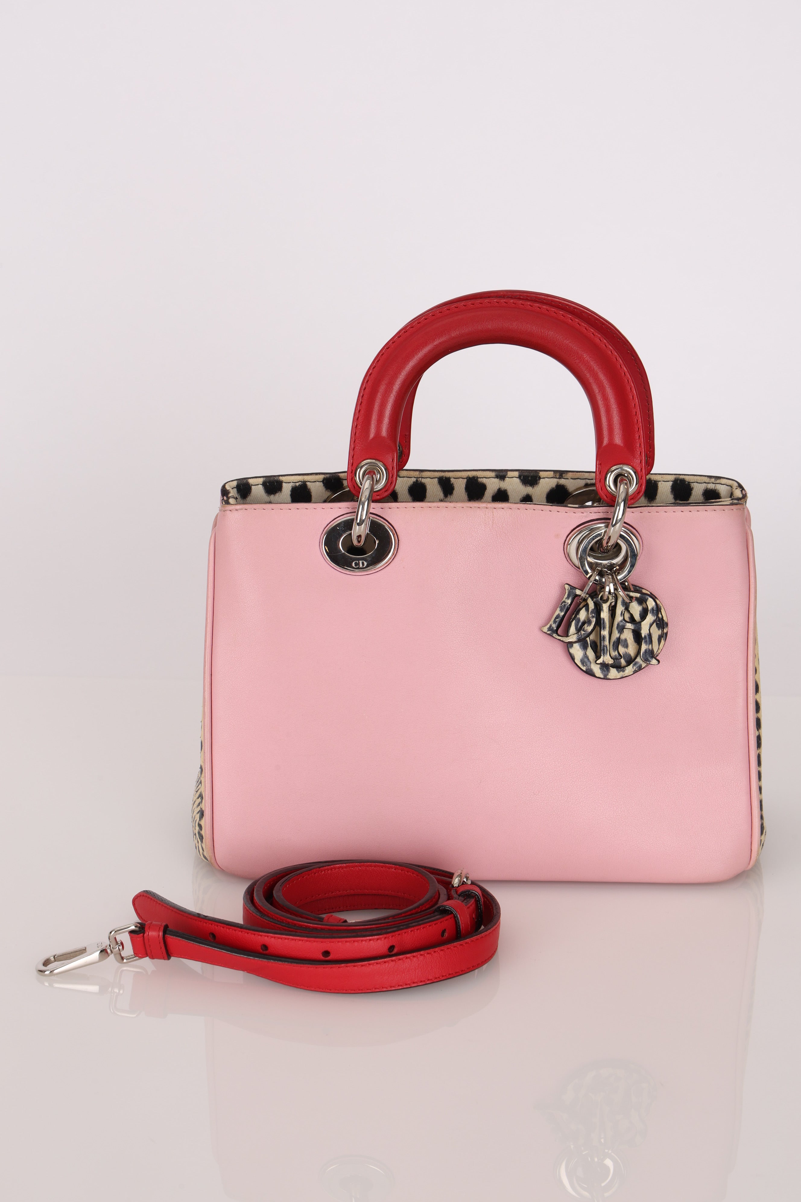 Dior Small Diorissimo Bag Python Trimmed