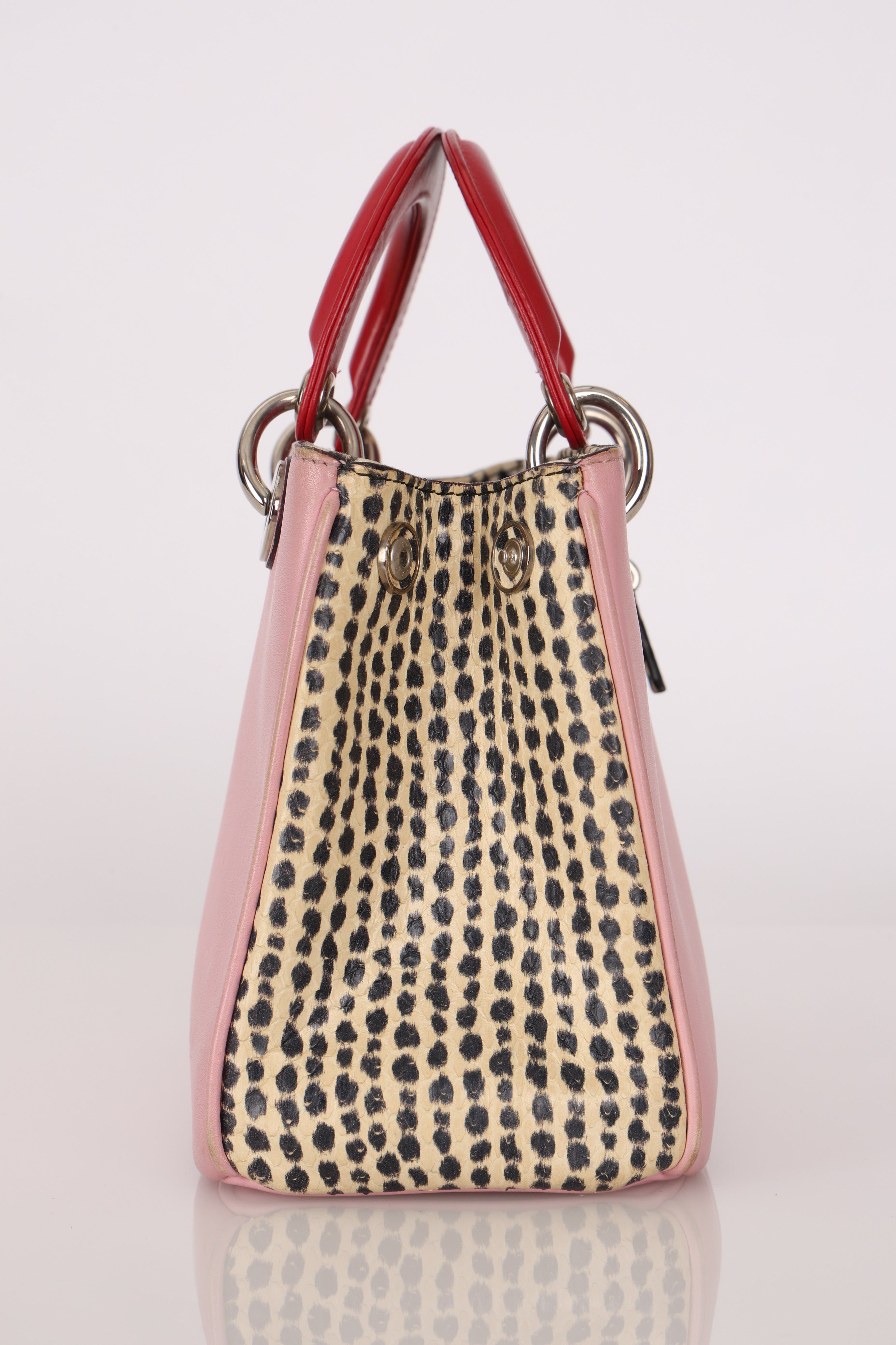 Dior Small Diorissimo Bag Python Trimmed