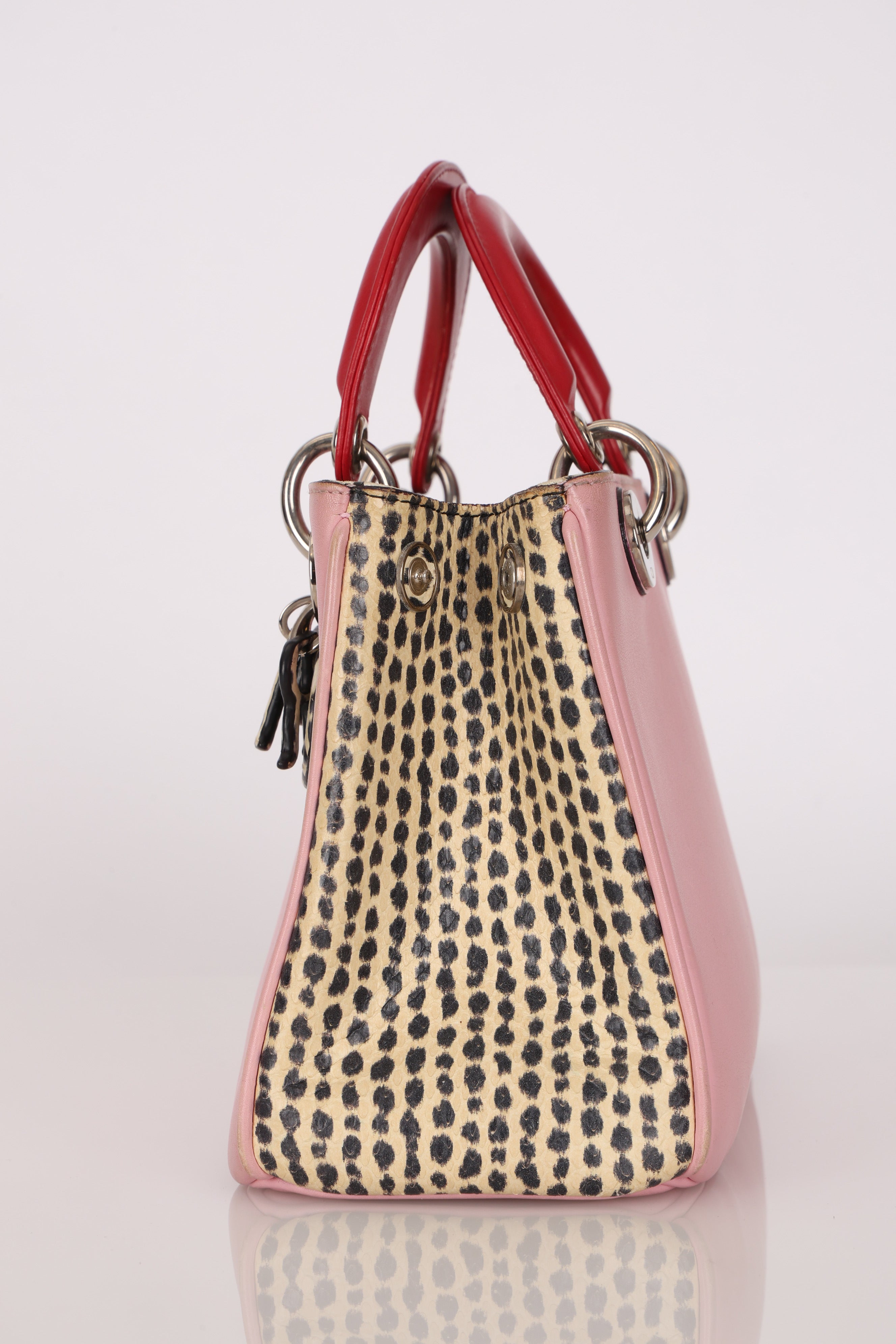 Dior Small Diorissimo Bag Python Trimmed