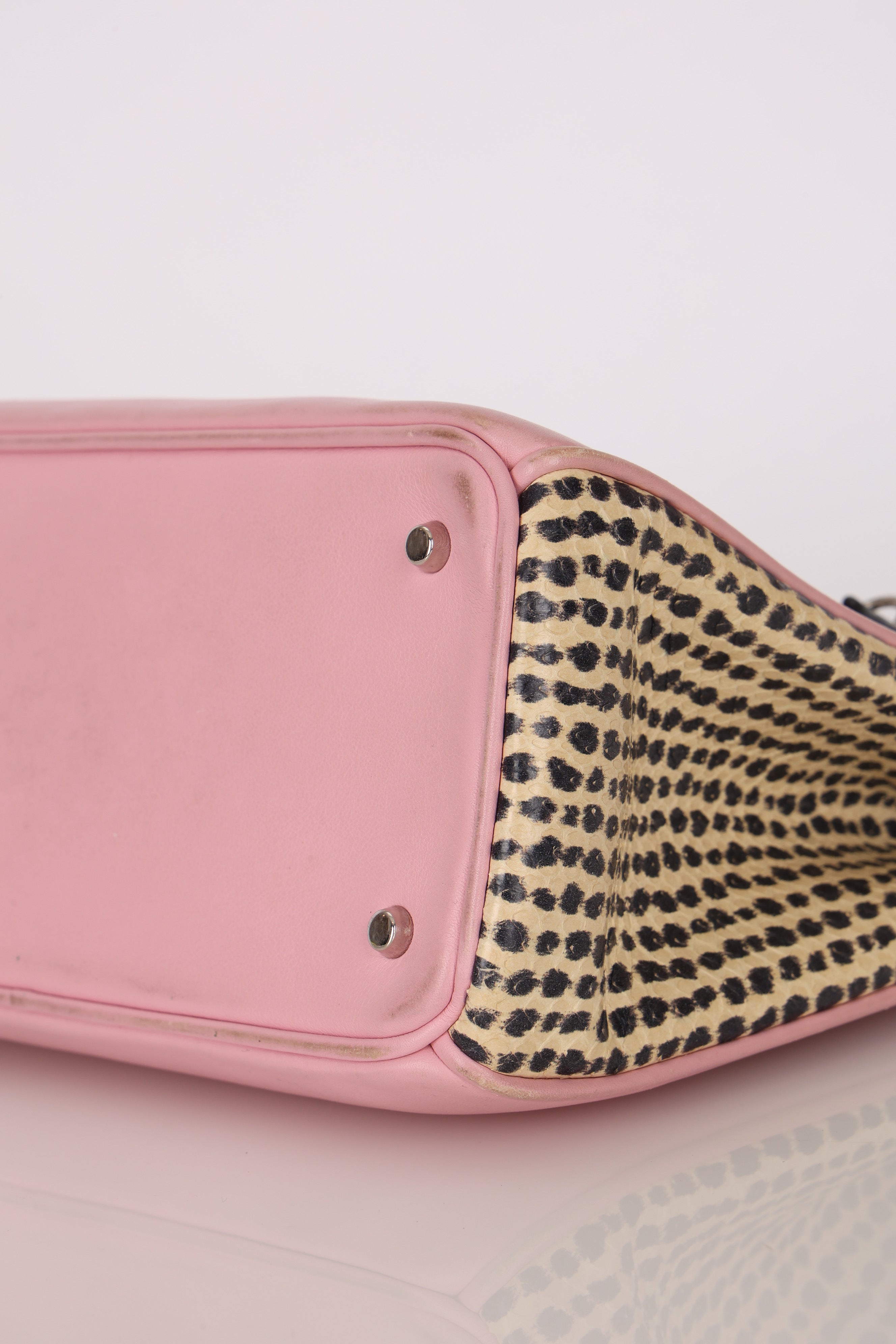Dior Small Diorissimo Bag Python Trimmed