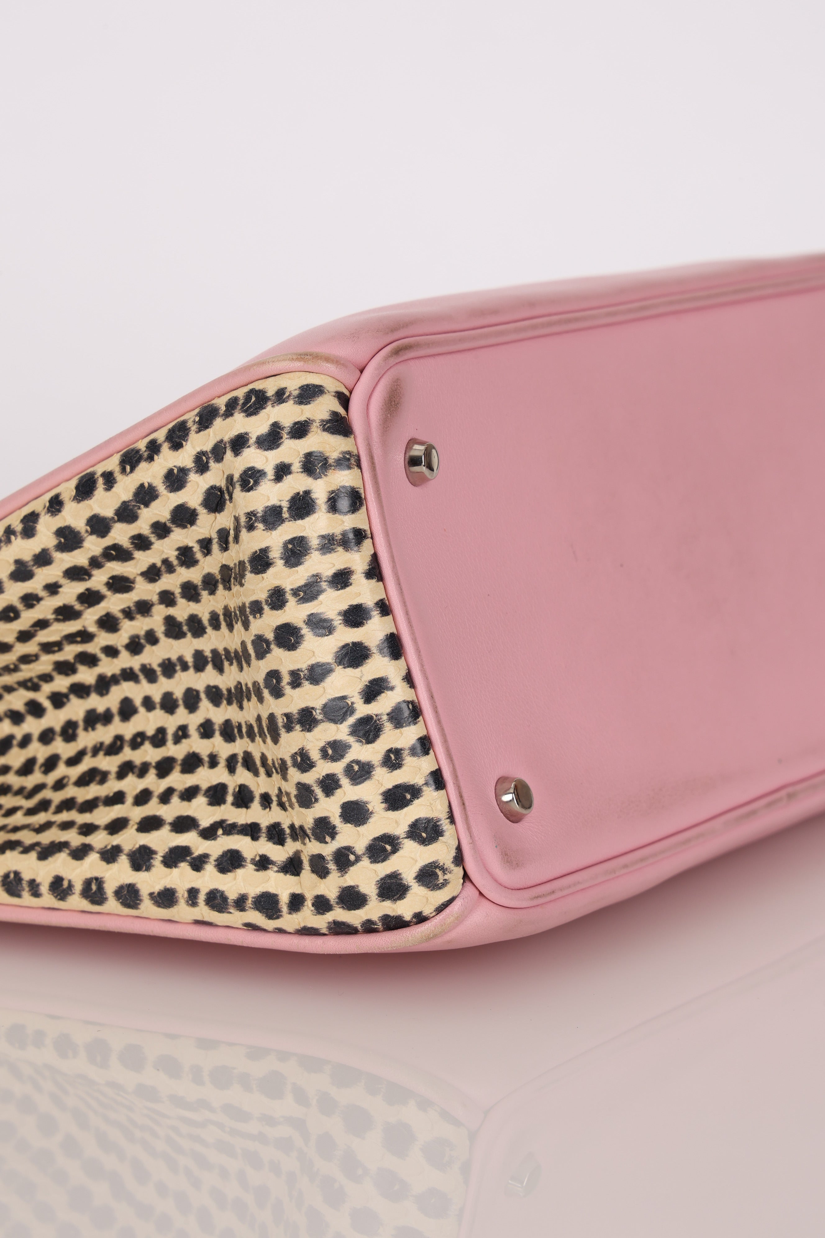 Dior Small Diorissimo Bag Python Trimmed