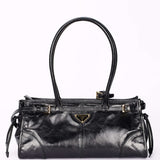 Prada Medium Bonnie Shoulder Bag Noir Glossy Calfskin 2025