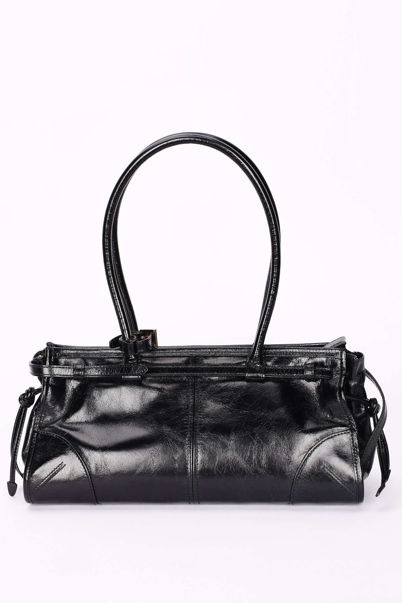 Prada Medium Bonnie Shoulder Bag Noir Glossy Calfskin 2025