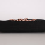 Chanel CC Pearl Logo Shoulder Bag Black Satin SHW