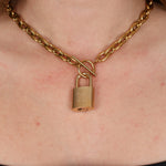 Louis Vuitton Monogram Gold Padlock