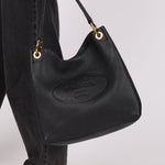 Prada Vitello Phenix Embossed Logo Hobo