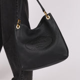 Prada Vitello Phenix Embossed Logo Hobo