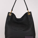 Prada Vitello Phenix Embossed Logo Hobo