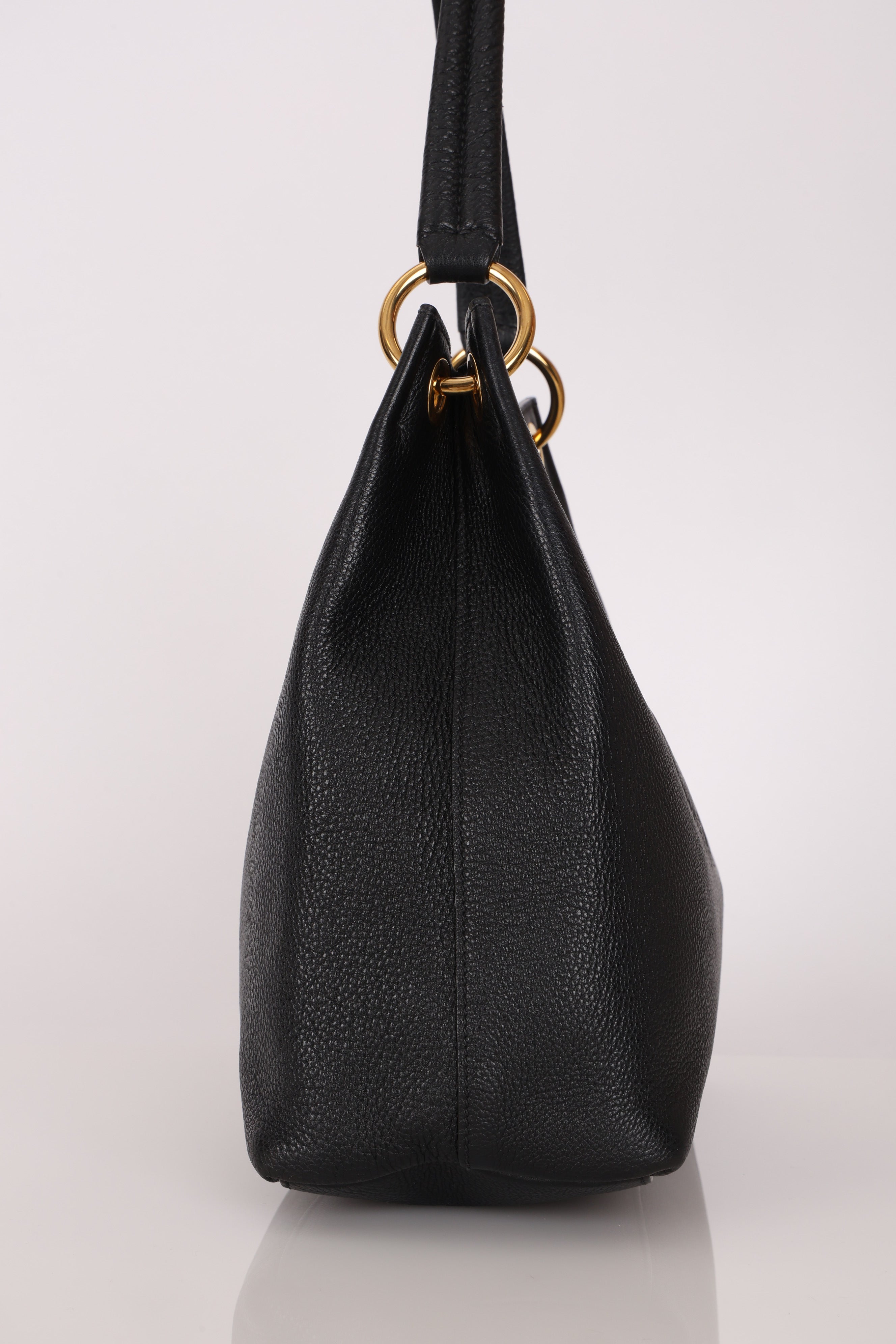 Prada Vitello Phenix Embossed Logo Hobo