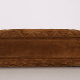 Chanel Kelly Shoulder Bag Brown Suede SHW