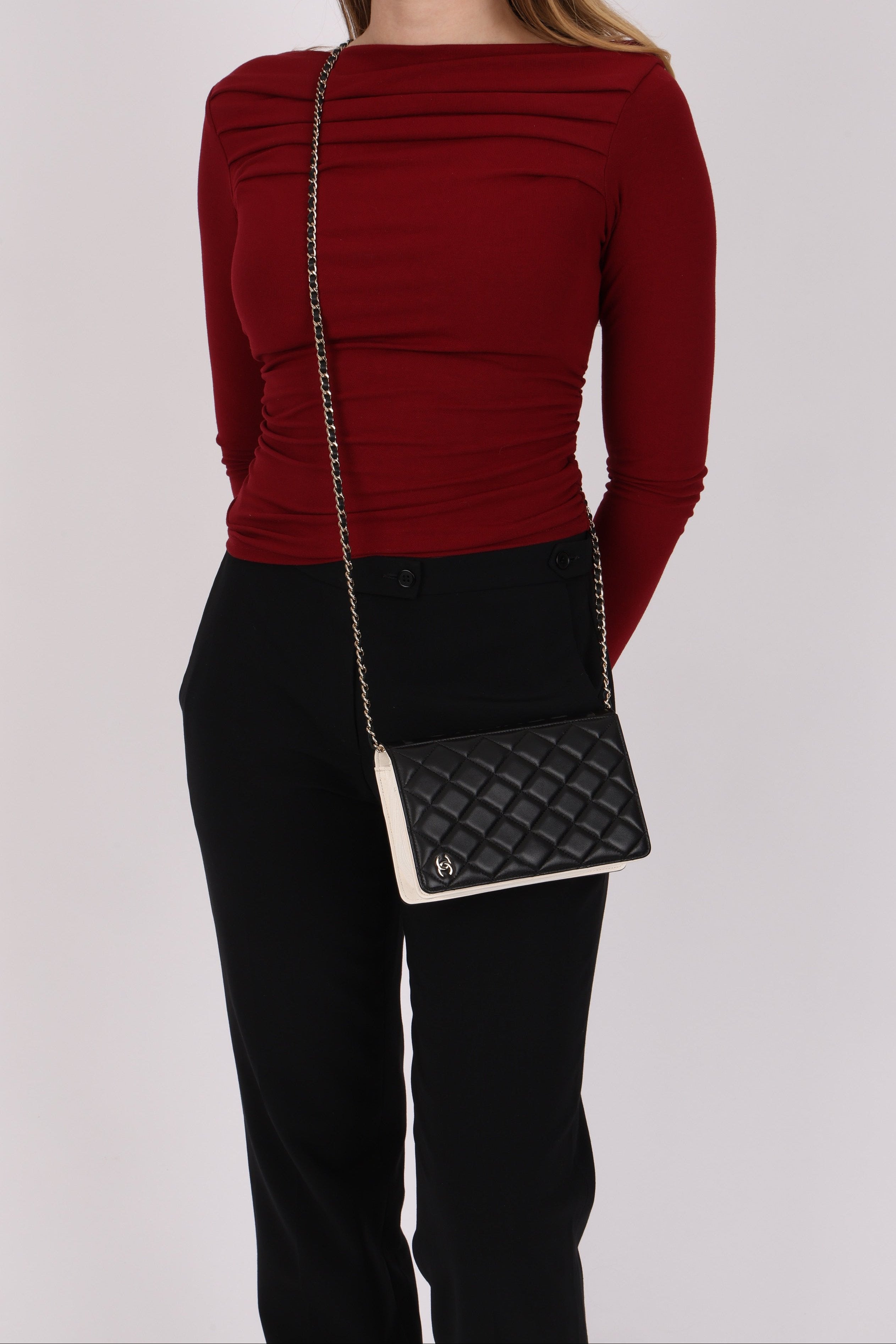 Chanel Book Wallet on Chain Lambskin CGHW