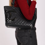 Chanel Large Ligne Cambon Tote Black Calfskin SHW