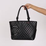 Chanel Large Ligne Cambon Tote Black Calfskin SHW