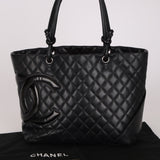 Chanel Large Ligne Cambon Tote Black Calfskin SHW