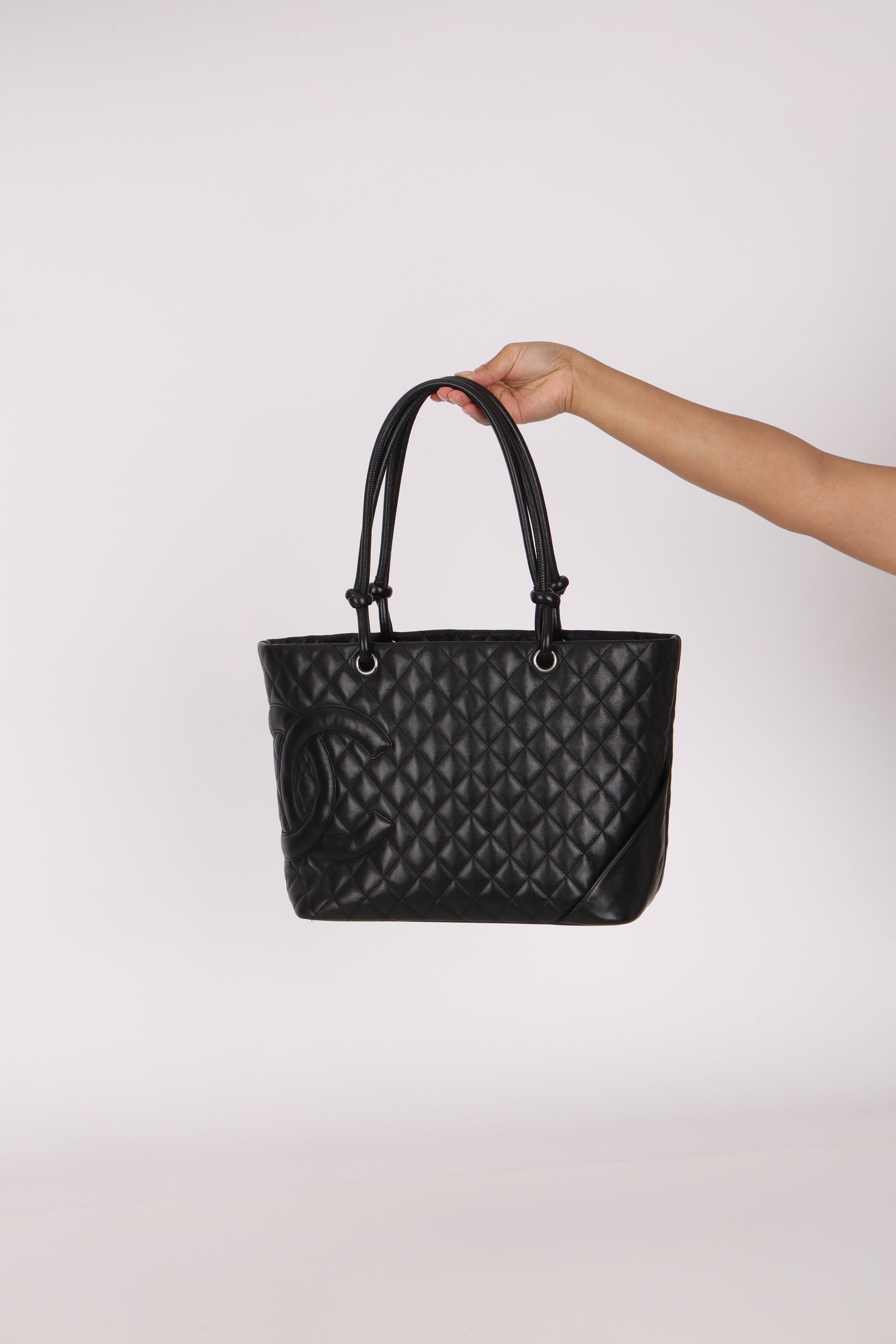 Chanel Large Ligne Cambon Tote Black Lambskin SHW