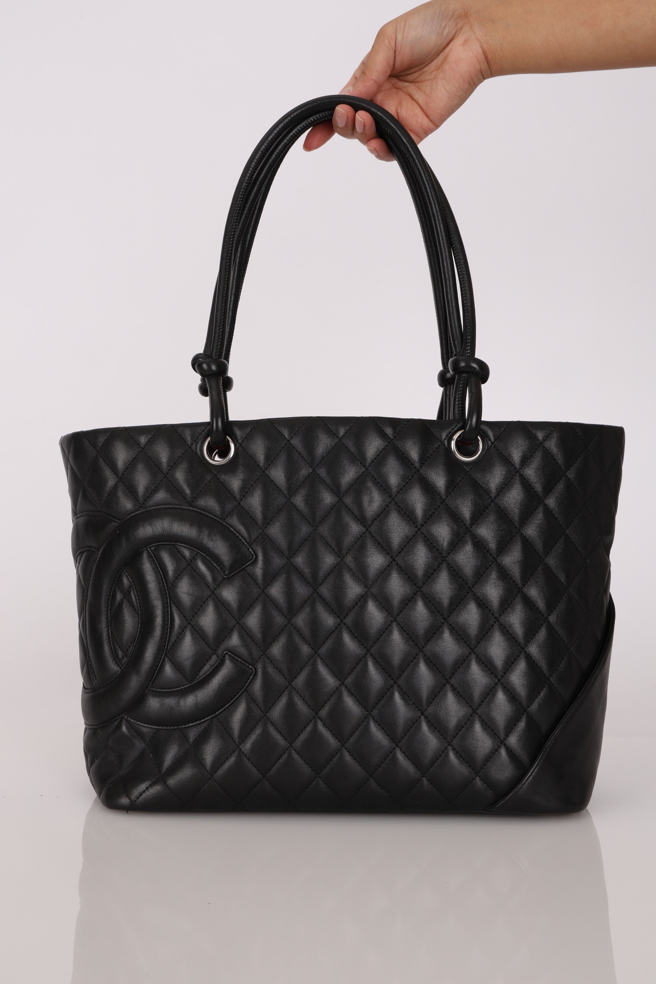 Chanel Large Ligne Cambon Tote Black Lambskin SHW