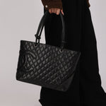 Chanel Large Ligne Cambon Tote Black Lambskin 2005 SHW