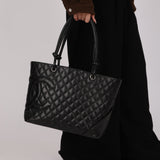 Chanel Large Ligne Cambon Tote Black Lambskin 2005 SHW