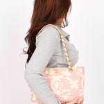 Chanel Mini Shopper Tote Four Leaf Clover Pink Canvas 2005 BGHW