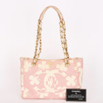 Chanel Mini Shopper Tote Four Leaf Clover Pink Canvas 2005 BGHW