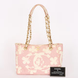 Chanel Mini Shopper Tote Four Leaf Clover Pink Canvas 2005 BGHW