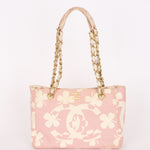Chanel Mini Shopper Tote Four Leaf Clover Pink Canvas 2005 BGHW