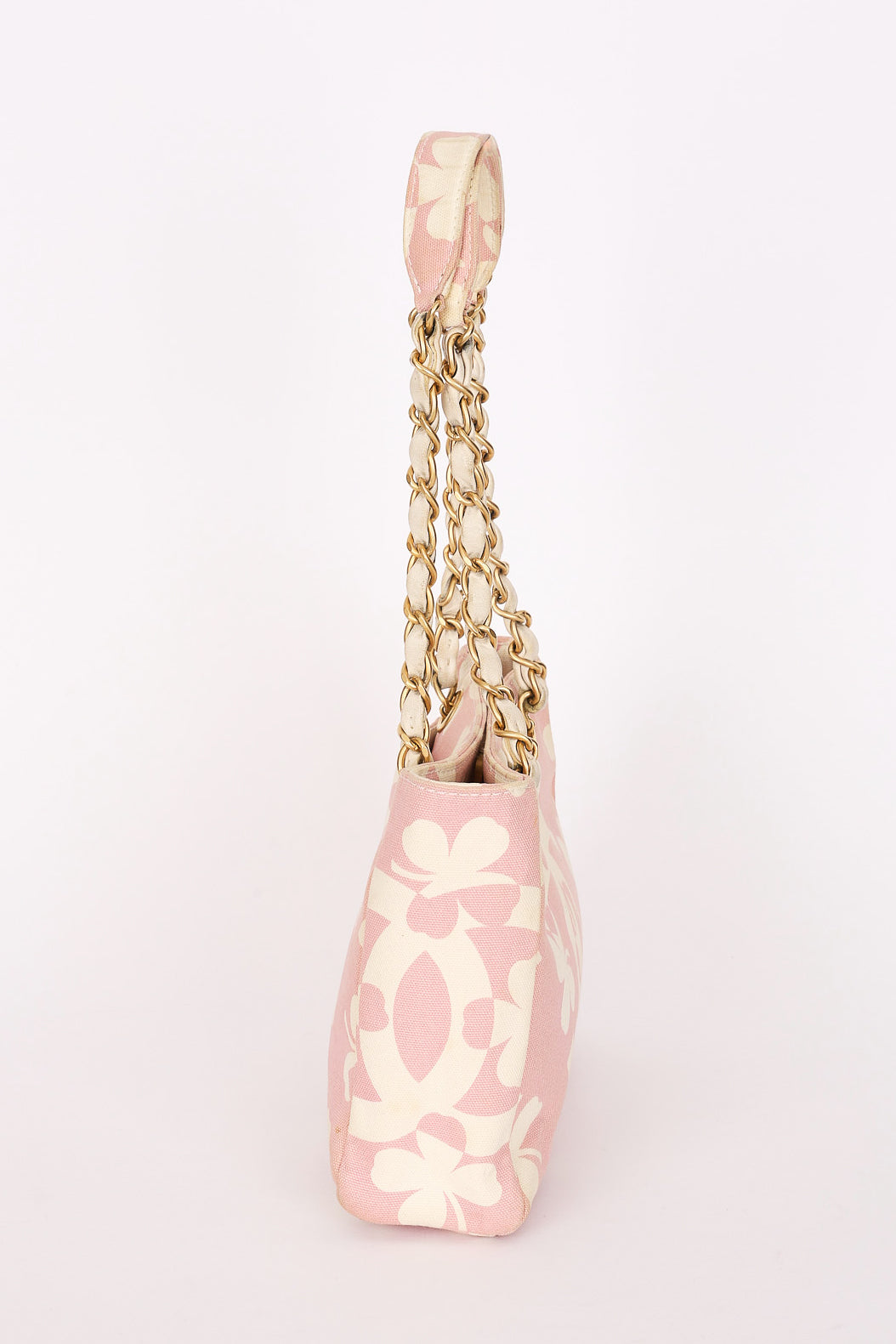 Chanel Mini Shopper Tote Four Leaf Clover Pink Canvas 2005 BGHW