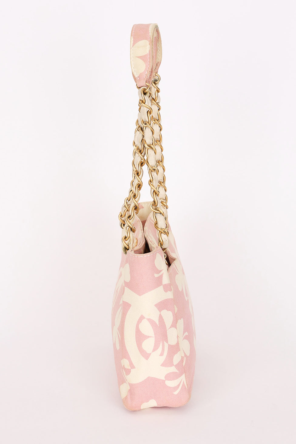 Chanel Mini Shopper Tote Four Leaf Clover Pink Canvas 2005 BGHW