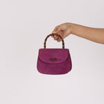Gucci Mini Bamboo Top Handle Purple Suede 1947
